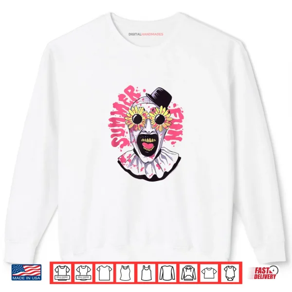 Sweatshirt Terrifier Summer Fun Sunglasses Art The Clown Horror Movie Shirt