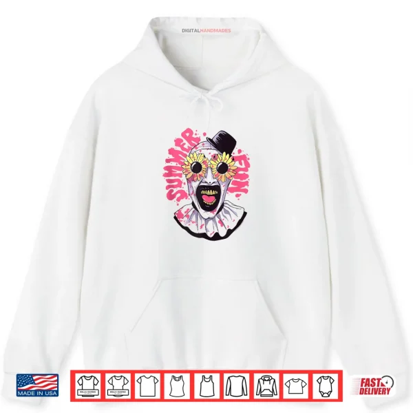 Hoodie Terrifier Summer Fun Sunglasses Art The Clown Horror Movie Shirt