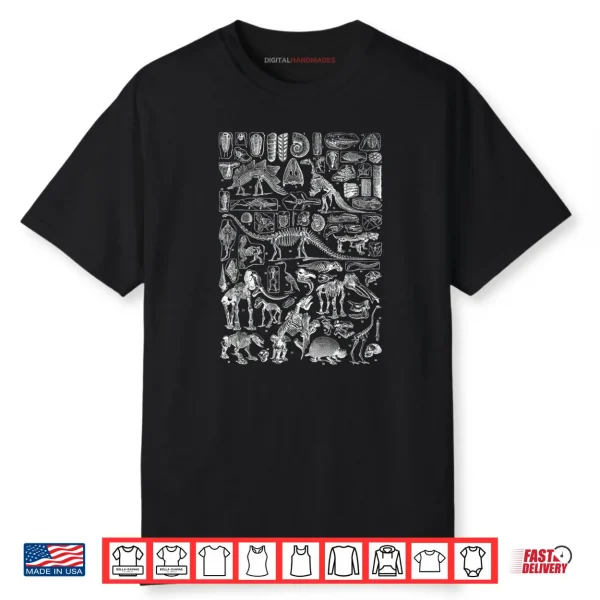 Dinosaur Fossils T Rex Paleontology Science Archeology Shirt