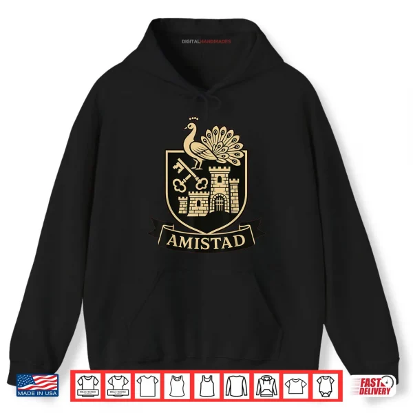 Hoodie Amistad Friendship Emblem The Proud Peacock Crest Shirt