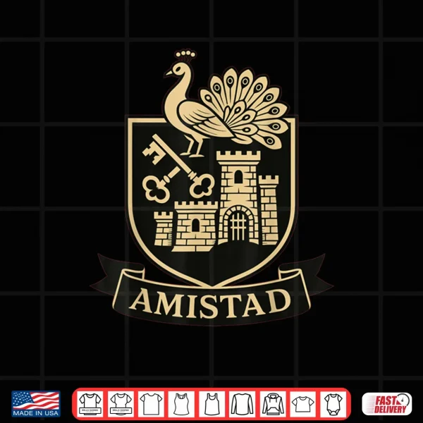 Design Amistad Friendship Emblem The Proud Peacock Crest Shirt