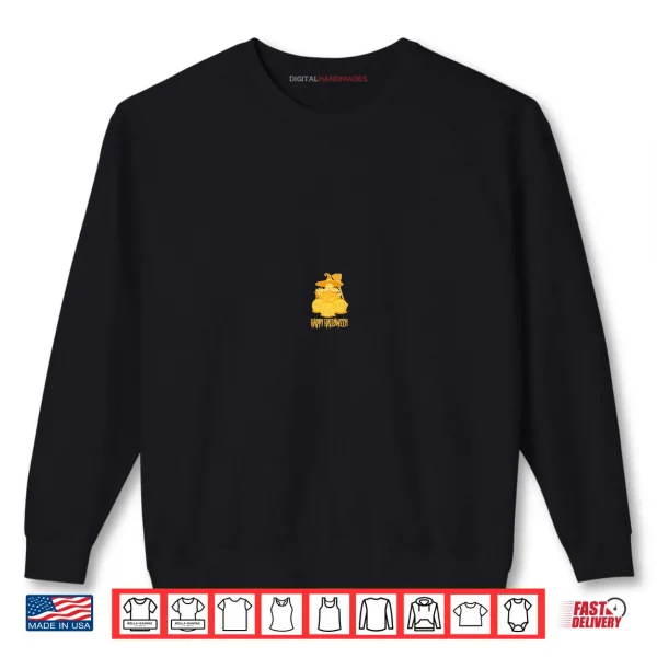 Sweatshirt Happy Halloween Witch and Pumpkins Shirt
