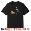Skeleton Chasing Corgi Halloween Dog Mom Pet Lover Shirt