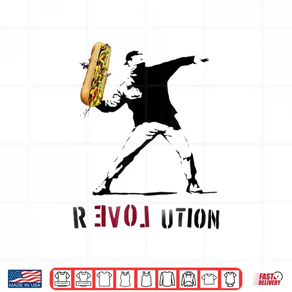 Design Throwing Sandwich Revolution Funny Humor Meme Shirt