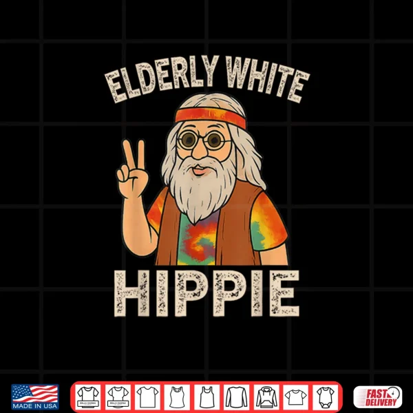 Design Elderly White Hippie Shirt
