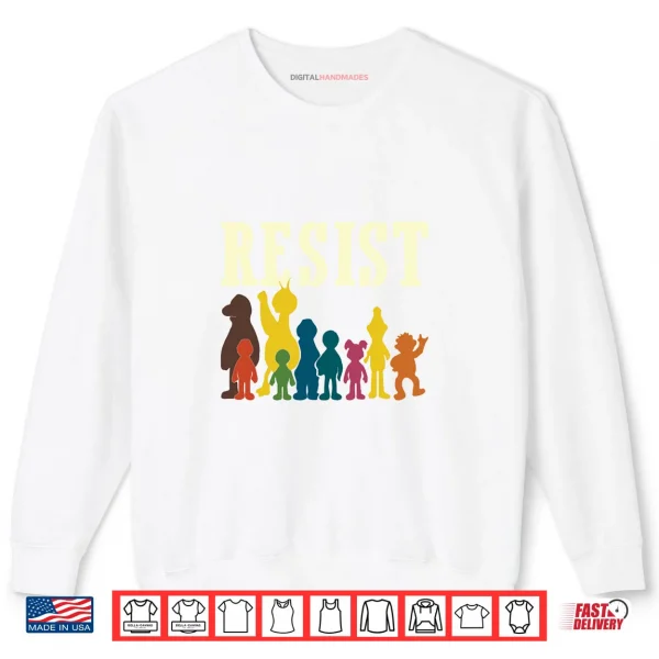 Sweatshirt Save Resist Political Protest Rainbow Character Colours Shirt