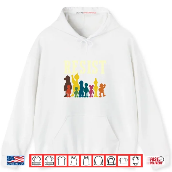 Hoodie Save Resist Political Protest Rainbow Character Colours Shirt