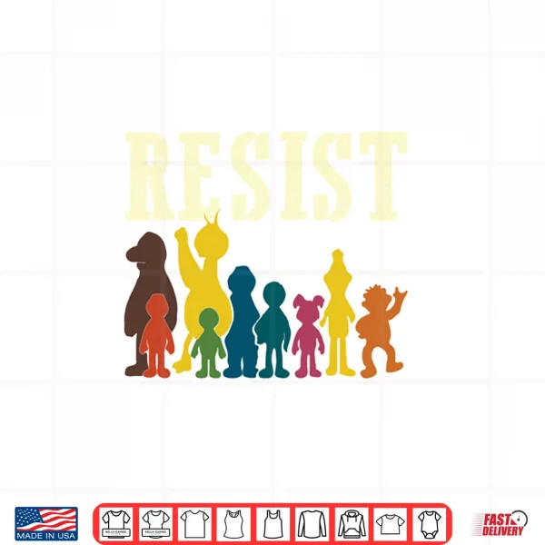 Design Save Resist Political Protest Rainbow Character Colours Shirt