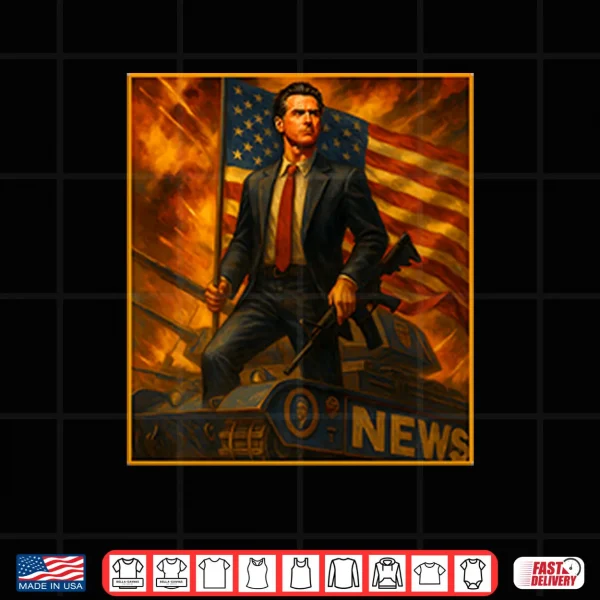 Design Gavin Newsom Patriotic Tank Shirt