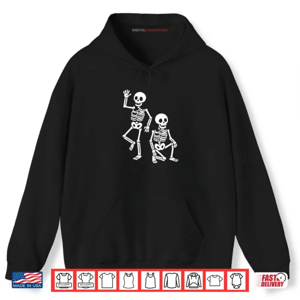 Hoodie Dancing Skeletons Cartoon Halloween Anti T.R.U.M.P Shirt