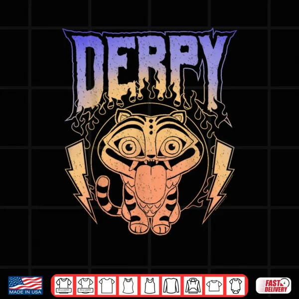 Design Derpy Retro Metal Band Style Logo Shirt