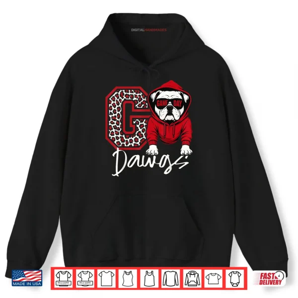 Hoodie Game Day Retro Go Dawgs Bulldogs Shirt
