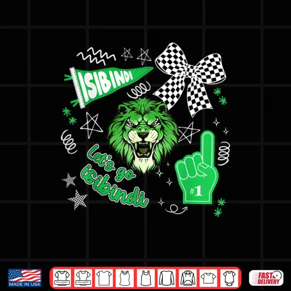 Design Lets Go Isibindi Retro Cheering School Spirit Shirt
