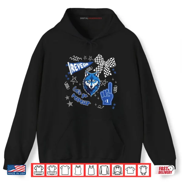Hoodie Lets Go Reveur Retro Cheering School Spirit Shirt
