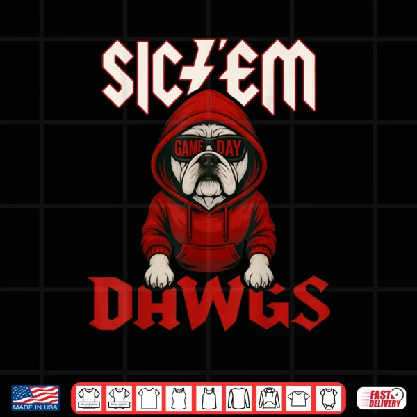 Design Retro Sic Em Dawgs Game Day Shirt