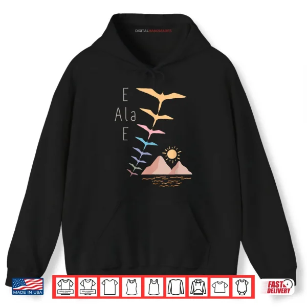 Hoodie E Ala E Awaken Arise Boho IWA Bird Sunrise Hawaiian Shirt