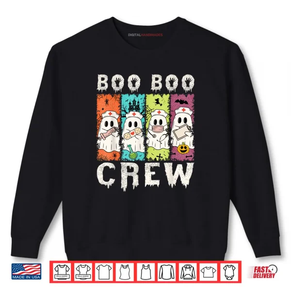 Sweatshirt Boo Boo Crew Nurse Halloween Ghosts Shirt