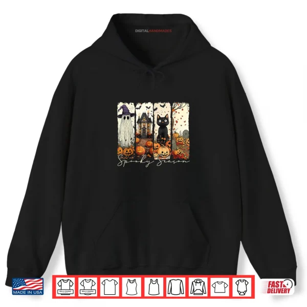 Hoodie Vintage Halloween Horror Spooky Season Shirt