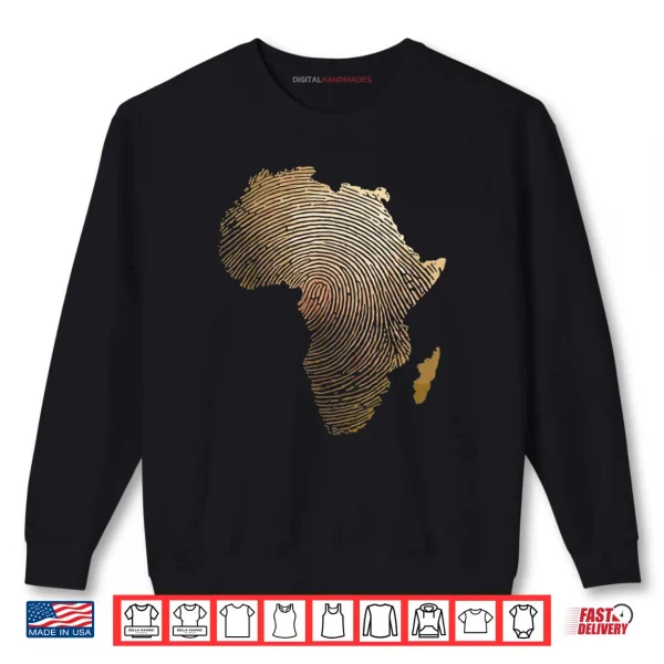 Sweatshirt African Roots Art for Men Women Afrocentric African Map Shirt