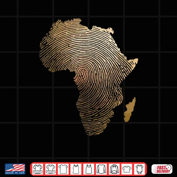 Design African Roots Art for Men Women Afrocentric African Map Shirt