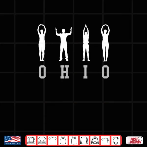 Design Ohio People Silhouette O H I O Buckeye Home State Shirt