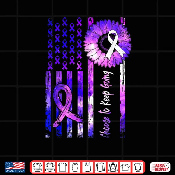 Design Choose to Keep Going Suicide Prevention Awareness USA Flag Shirt