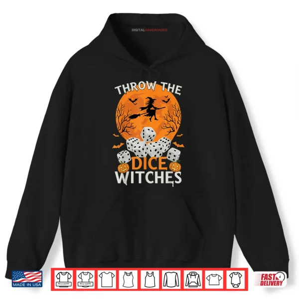 Hoodie Bunco Halloween Throw The Dice Witches Bunco Game Shirt