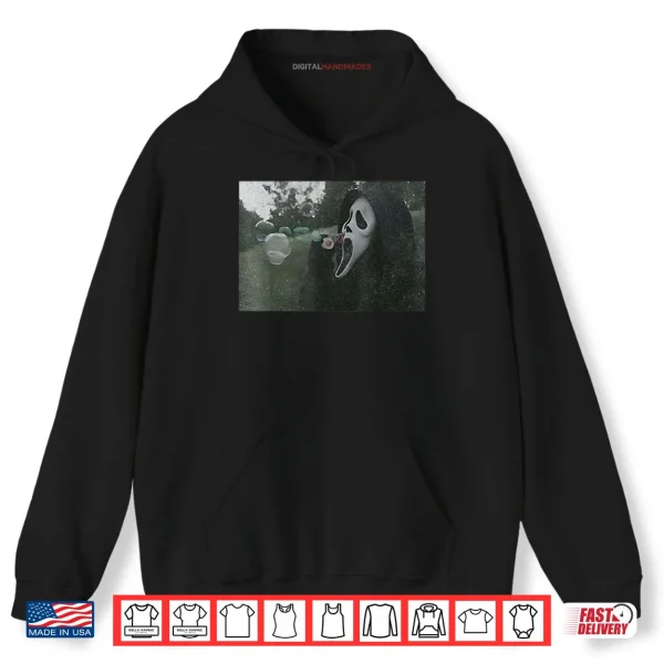 Hoodie Ghost Face Blowing Bubbles Funny Halloween Meme Shirt