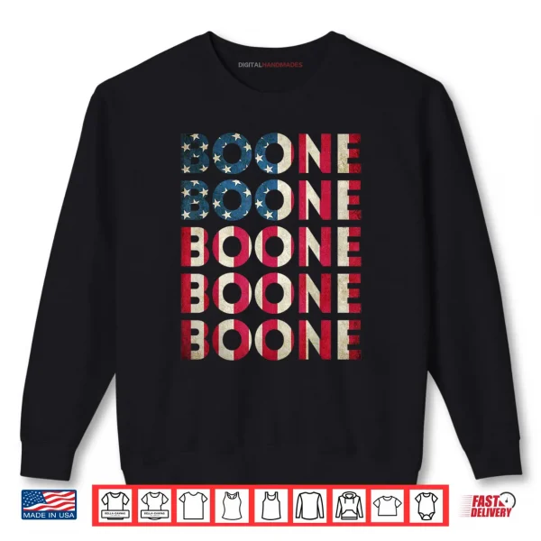 Sweatshirt Boone Retro US Flag Shirt