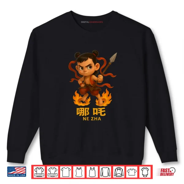 Sweatshirt Nezha Chinese Myth Lotus Hero Shirt
