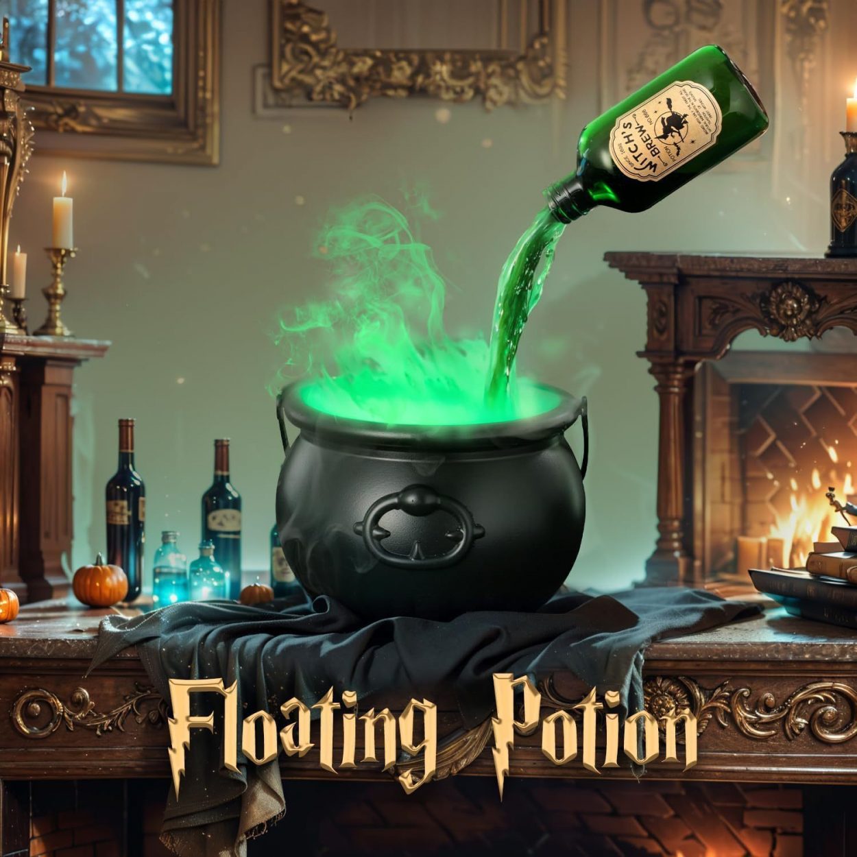 Enchanted Potion Bottle & Diffuser Halloween Wizard’s Cauldron