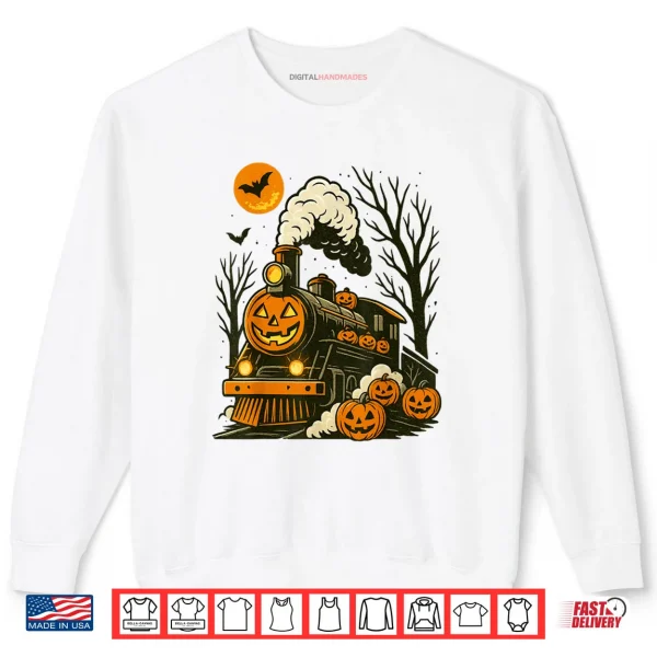 Sweatshirt Trains Pumpkin Halloween Shirt
