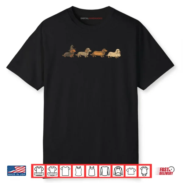 Dachshund Ghost Halloween Costume Dog Lover Shirt