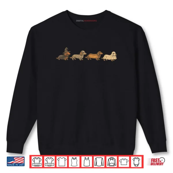 Sweatshirt Dachshund Ghost Halloween Costume Dog Lover Shirt
