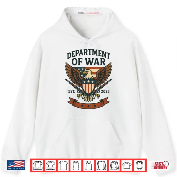 Hoodie Department of War Established 2025 DOW Shirt