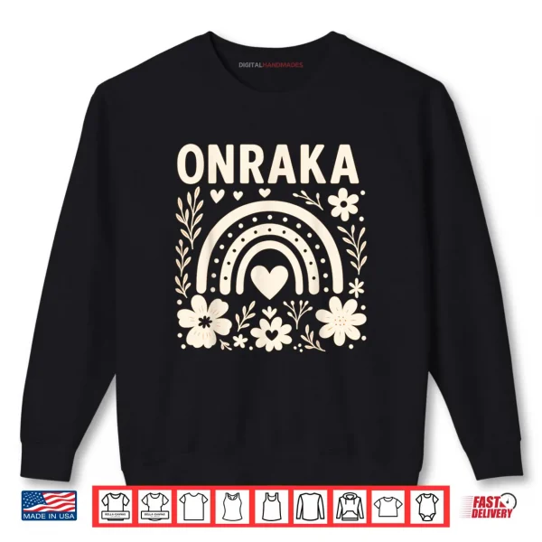Sweatshirt Onraka Bright Orange Rainbow Spirit Shirt