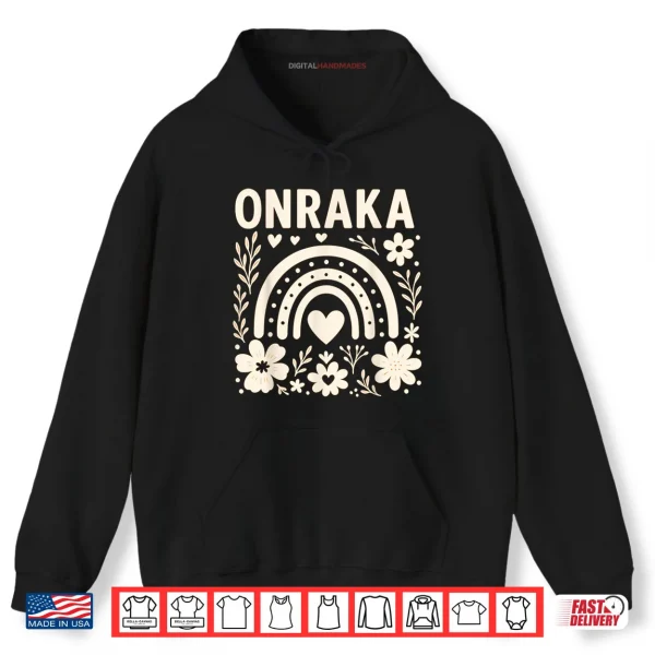 Hoodie Onraka Bright Orange Rainbow Spirit Shirt