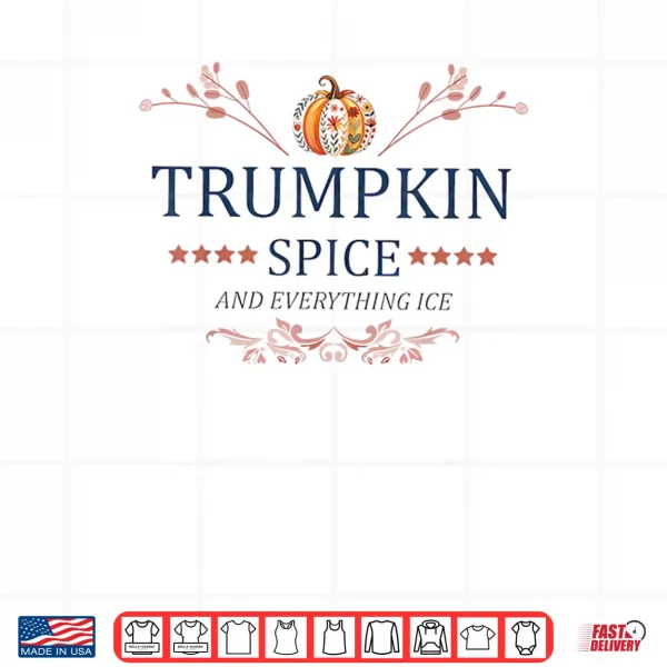 Design Trumpkin Spice and Everything ICE Womens Halloween Pumpkin Shirt