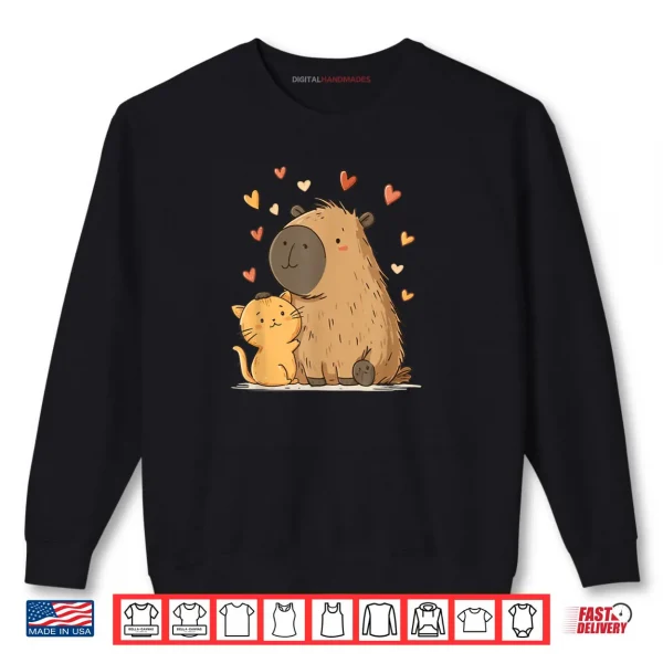 Sweatshirt Kawaii Cat Capybara Cute Shirt