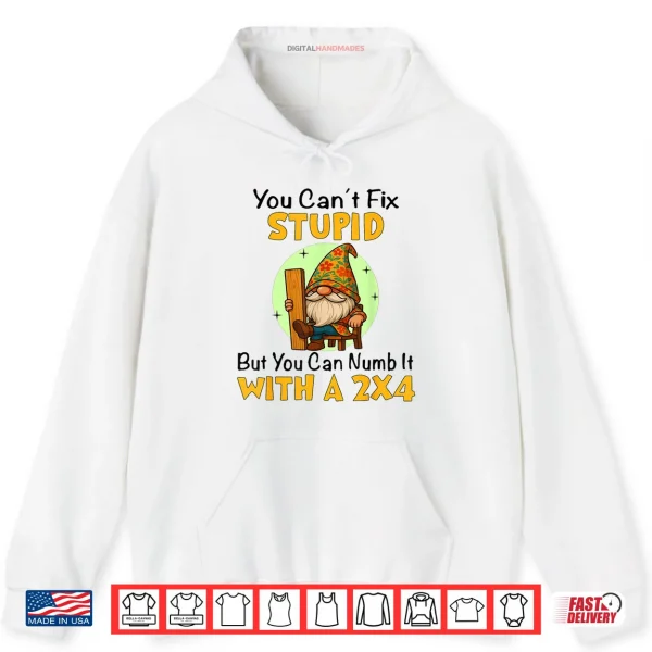 Hoodie You Cant Fix Stupid Shirt