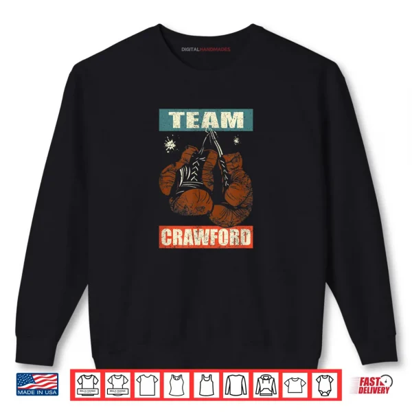 Sweatshirt Crawford Last Name Retro Family Name Crawford Boxing Shirt