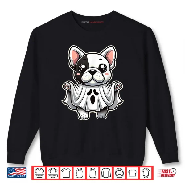Sweatshirt Cute French Bulldog Ghost Costume Puppy Halloween Pup Shirt