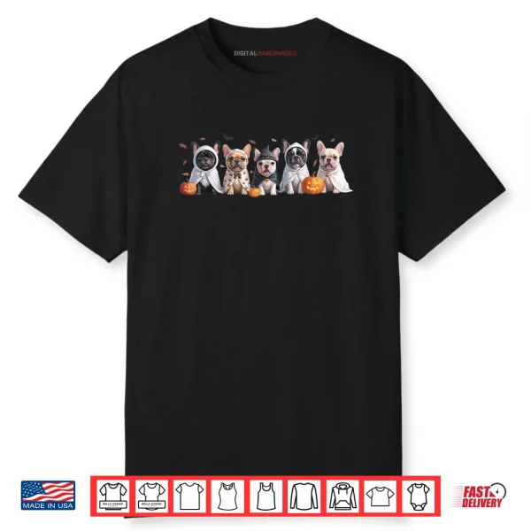 Cute French Bulldog Halloween Costume Frenchie Dog Ghost Shirt