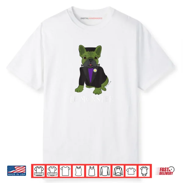 French Bulldog blue Witch Pocket Halloween Shirt