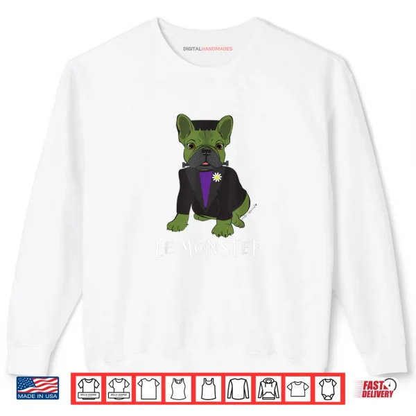 Sweatshirt French Bulldog blue Witch Pocket Halloween Shirt