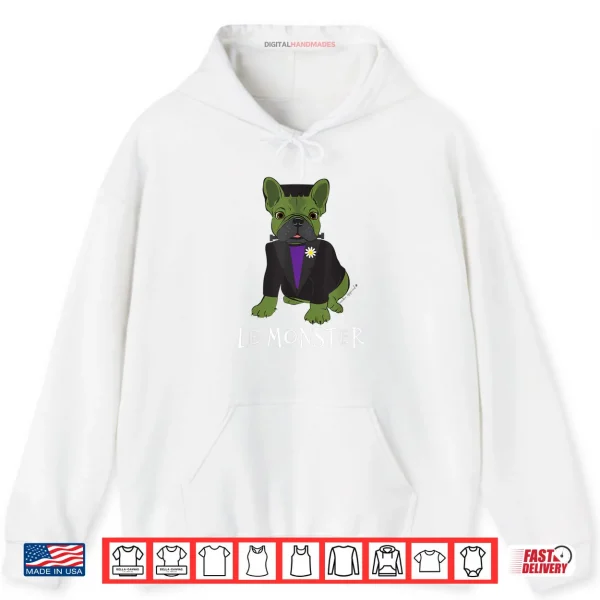 Hoodie French Bulldog blue Witch Pocket Halloween Shirt