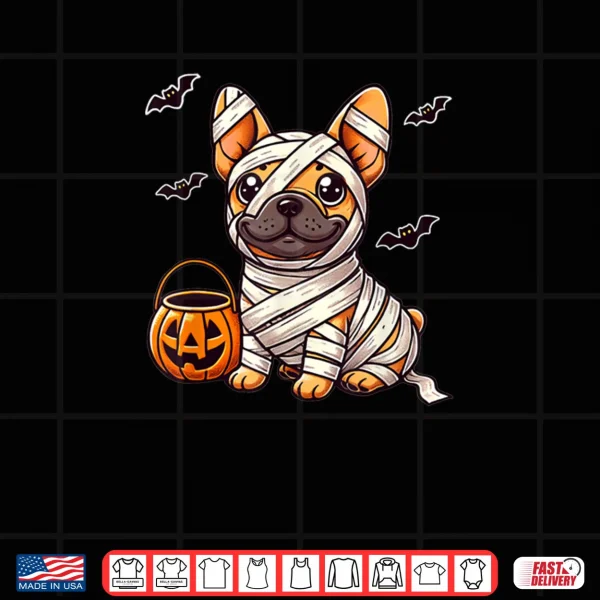 Design French Bulldog Halloween Mummy Cute French Bulldog Shirt