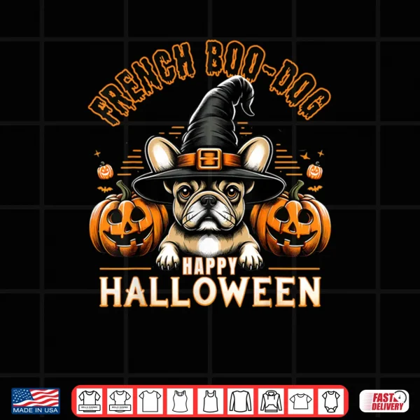 Design French Bulldog Happy Halloween cute Boodog Halloween Bulldog Shirt