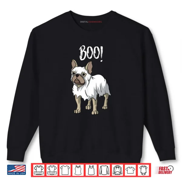 Sweatshirt Frenchie Ghost Costume Funny French Bulldog Halloween Shirt