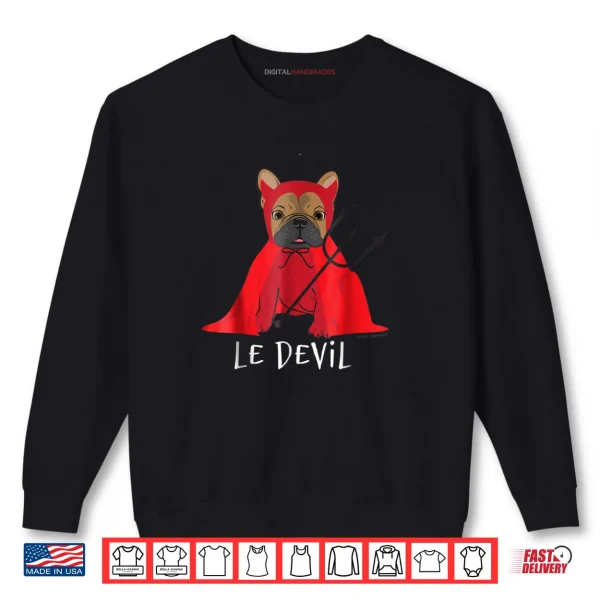 Sweatshirt Le Devil Cute French Bulldog Halloween Shirt